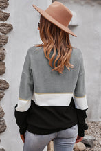 Load image into Gallery viewer, Colorblock V Neck Sweater