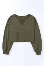 Load image into Gallery viewer, Drop Shoulder Cropped Sweatshirt