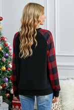 Load image into Gallery viewer, Buffalo Plaid Long Sleeve Sweatshirt