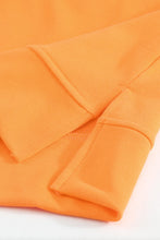 Load image into Gallery viewer, Colorblock Orange Contrast Stitching Sweatshirt with Slits