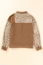 Load image into Gallery viewer, Leopard Print Corduroy Long Sleeve Jacket