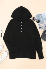 Load image into Gallery viewer, Batwing Sleeve Pocketed Henley Hoodie