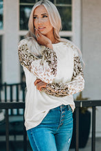 Load image into Gallery viewer, Beige Leopard Print Bubble Sleeve Top