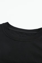 Load image into Gallery viewer, Colorblock Black Contrast Stitching Sweatshirt with Slits