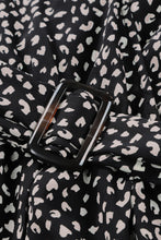 Load image into Gallery viewer, Leopard Print Belted V Neck Short Sleeve Romper