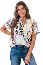 Load image into Gallery viewer, Dyed Notch V Neck Blouse
