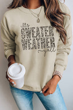 Load image into Gallery viewer, Khaki SWEATER WEATHER Leopard Print Pullover Sweatshirt