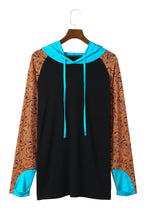 Load image into Gallery viewer, Western Print Color Block Plus Size Hoodie