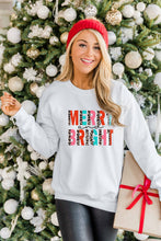 Load image into Gallery viewer, MERRY and BRIGHT Leopard Print Pullover Sweatshirt