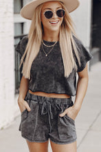Load image into Gallery viewer, Acid Washed Short Lounge Set