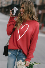 Load image into Gallery viewer, Simple Heart Graphic Valentine's Sweatshirt