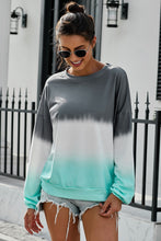Load image into Gallery viewer, Color Block Tie Dye Pullover Sweatshirt