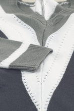 Load image into Gallery viewer, Striped Colorblock V Neck Knitted Sweater