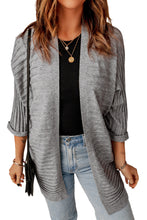 Load image into Gallery viewer, Ribbed Open Front Knit Cardigan