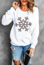 Load image into Gallery viewer, Leopard Snowflake Pullover Sweatshirt