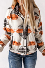 Load image into Gallery viewer, Western Aztec Snap Buttoned Fleece Jacket