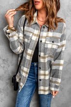 Load image into Gallery viewer, Plaid Print Pocket Women Shacket