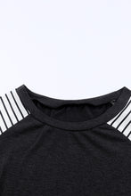 Load image into Gallery viewer, Striped Leopard Patchwork Long Sleeve Mini Dress