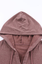 Load image into Gallery viewer, Buttoned High and Low Hem Hoodie
