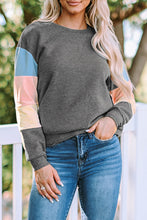 Load image into Gallery viewer, Colorblock Long Sleeve Pullover Sweatshirt