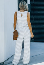 Load image into Gallery viewer, Striped Print Pocketed Sleeveless Jumpsuit
