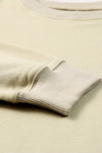Load image into Gallery viewer, Khaki Plain Crew Neck Pullover Sweatshirt
