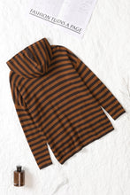 Load image into Gallery viewer, Striped Knit Quarter Zip Hoodie