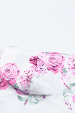 Load image into Gallery viewer, Floral Print Criss-Cross Cold Shoulder Hoodie