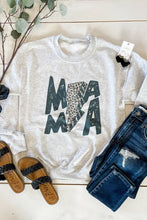 Load image into Gallery viewer, MAMA Lightning Leopard Print Long Sleeve Sweatshirt