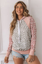 Load image into Gallery viewer, Leopard Long Sleeve Hooded Sweatshirt