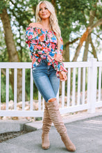 Load image into Gallery viewer, Floral Print Ruffled Off Shoulder Blouse