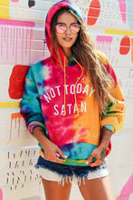 Load image into Gallery viewer, Not Today Satan Tie Dye Hoodie