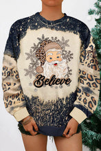 Load image into Gallery viewer, Believe Santa Clause Bleach Print Graphic Sweatshirt