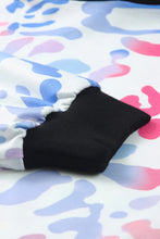 Load image into Gallery viewer, Multicolor Colorful Leopard Drawstring Splicing Hoodie