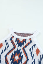 Load image into Gallery viewer, Aztec Geometric Print Knitted Tank Top