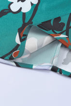 Load image into Gallery viewer, Floral Print Smocked Mock Neck Blouse