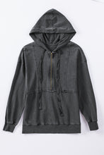 Load image into Gallery viewer, Zipped Front Stitching Hooded Sweatshirt