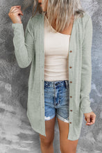 Load image into Gallery viewer, Solid Color Open-Front Buttons Cardigan