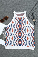 Load image into Gallery viewer, Aztec Geometric Print Knitted Tank Top