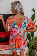 Load image into Gallery viewer, Abstract Print V Neck Flutter Sleeve Blouse