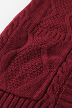 Load image into Gallery viewer, Burgundy Front Pocket and Buttons Closure Cardigan