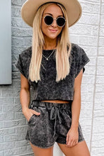 Load image into Gallery viewer, Acid Washed Short Lounge Set