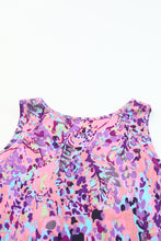 Load image into Gallery viewer, Multicolor Lavender Floral Print Cold Shoulder Blouse