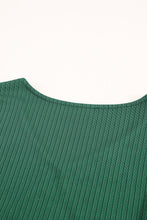 Load image into Gallery viewer, Ribbed Flounce Sleeve V Neck Babydoll Top