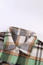 Load image into Gallery viewer, Geometric Plaid Print Pocketed Shacket