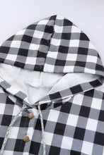 Load image into Gallery viewer, Plaid Splicing Pocketed Hoodie