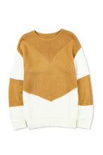 Load image into Gallery viewer, Two-Tone Chevron Pullover Sweater