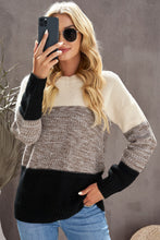 Load image into Gallery viewer, Color Block Netted Texture Pullover Sweater