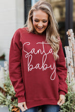 Load image into Gallery viewer, Christmas Santa Baby Print Pullover Sweatshirt
