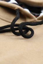 Load image into Gallery viewer, Khaki Leopard Bishop Sleeve Hooded Sweatshirt